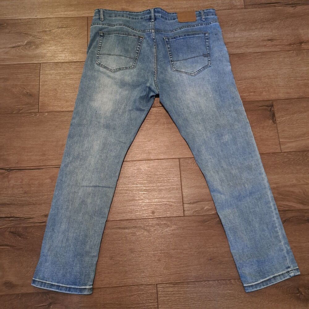 Aeropostale Jeans Mens 38x30 (38x29) Blue Skinny Fit Stretch Denim Jeans